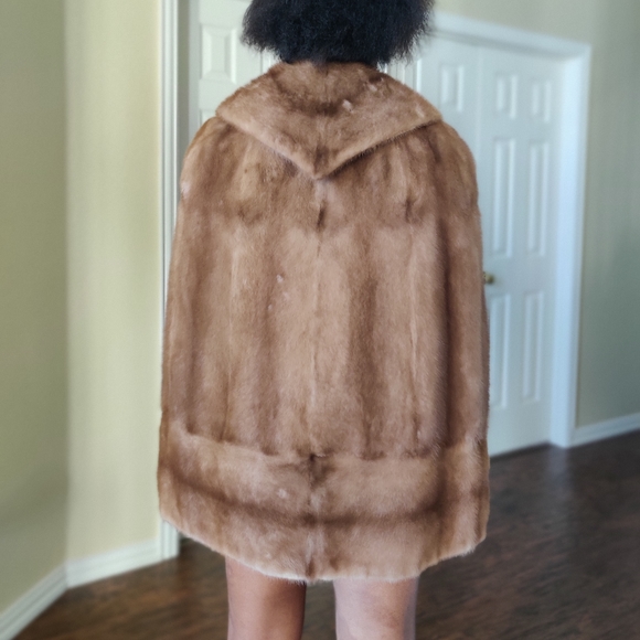 Vintage Mink Fur Poncho Coat - Picture 3 of 16